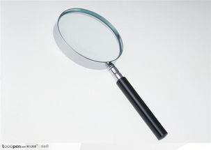 辦公用品 斜放的黑色放大鏡生活用品圖片素 堆糖,美好生活研究所